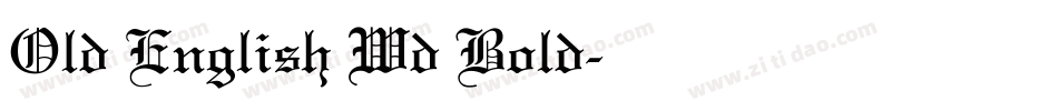 Old English Wd Bold字体转换